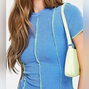 ASOS Blue and neon green Mini Dress